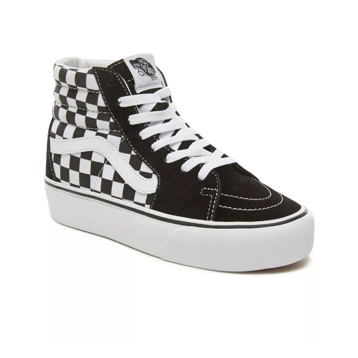 Vans Sk8-Hi Platform 2.0 Shoes Checkerboard - Black/White (VN0A3TKNQXH)