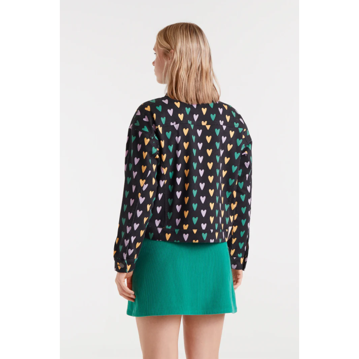 Compania Fantastica jacket Cupid Lines print denim - 53C/47012