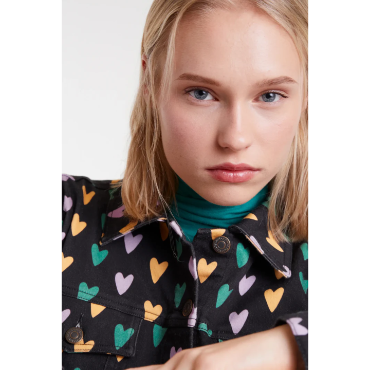 Compania Fantastica jacket Cupid Lines print denim - 53C/47012