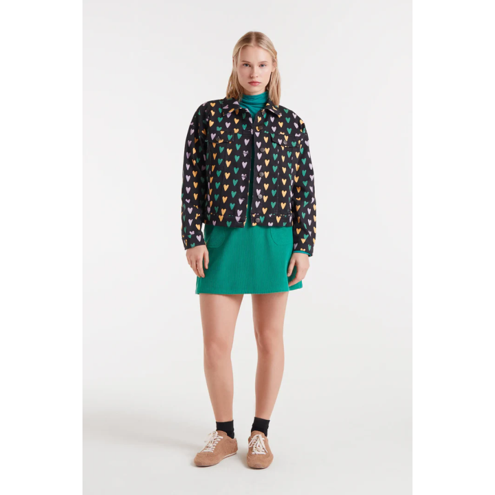 Compania Fantastica jacket Cupid Lines print denim - 53C/47012