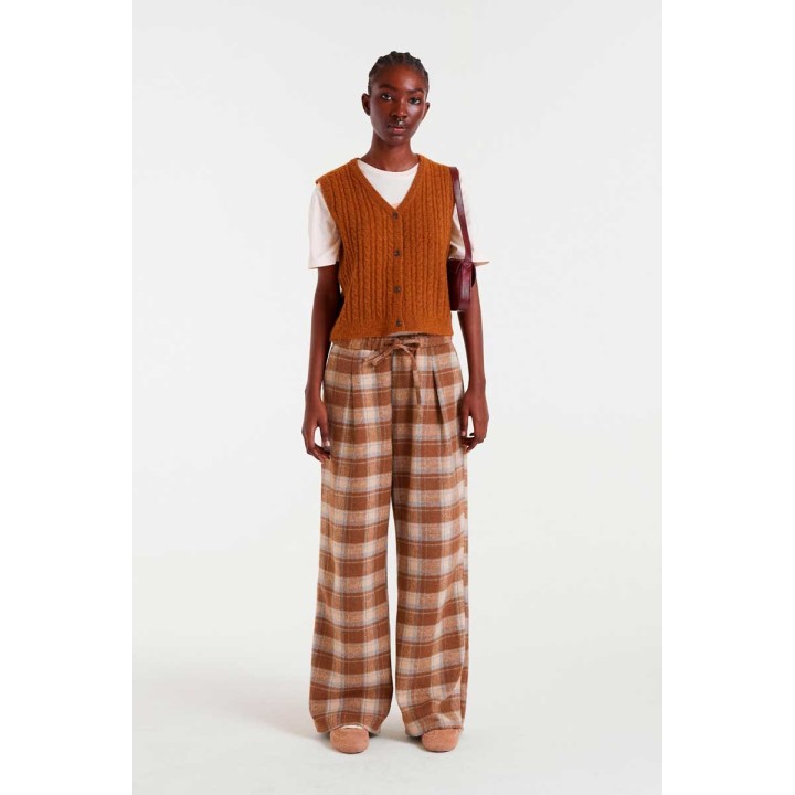 Compania Fantastica vest Brown knitted - 54C/10277