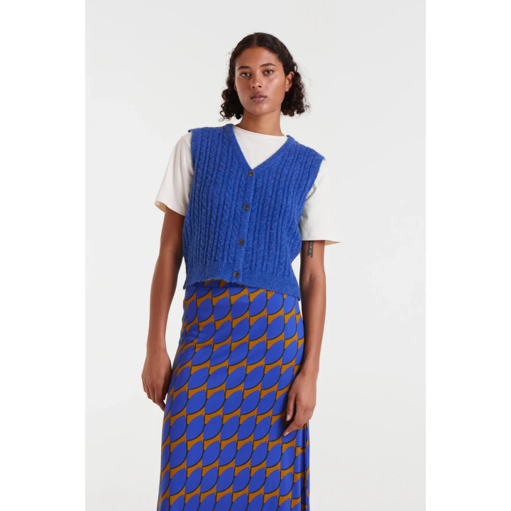 Compania Fantastica vest Blue knitted - 54C/10278