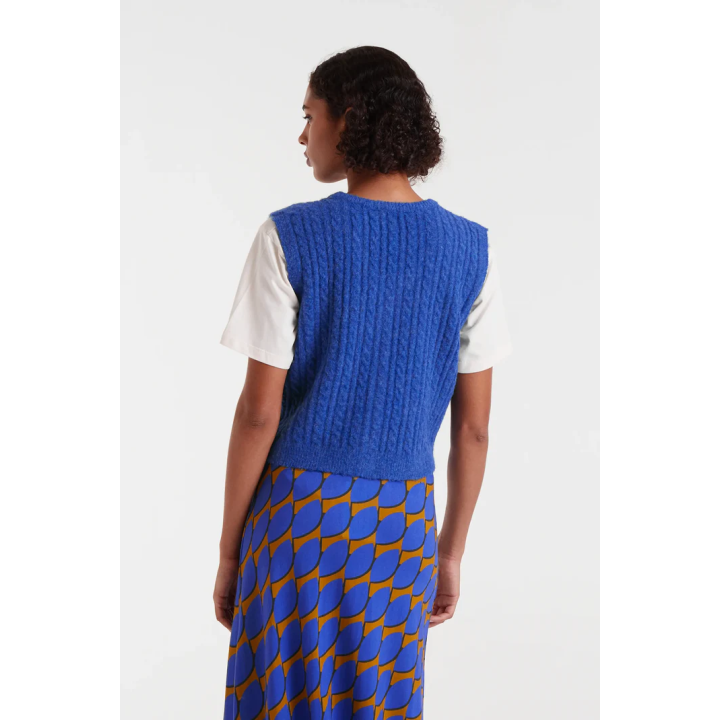 Compania Fantastica vest Blue knitted - 54C/10278