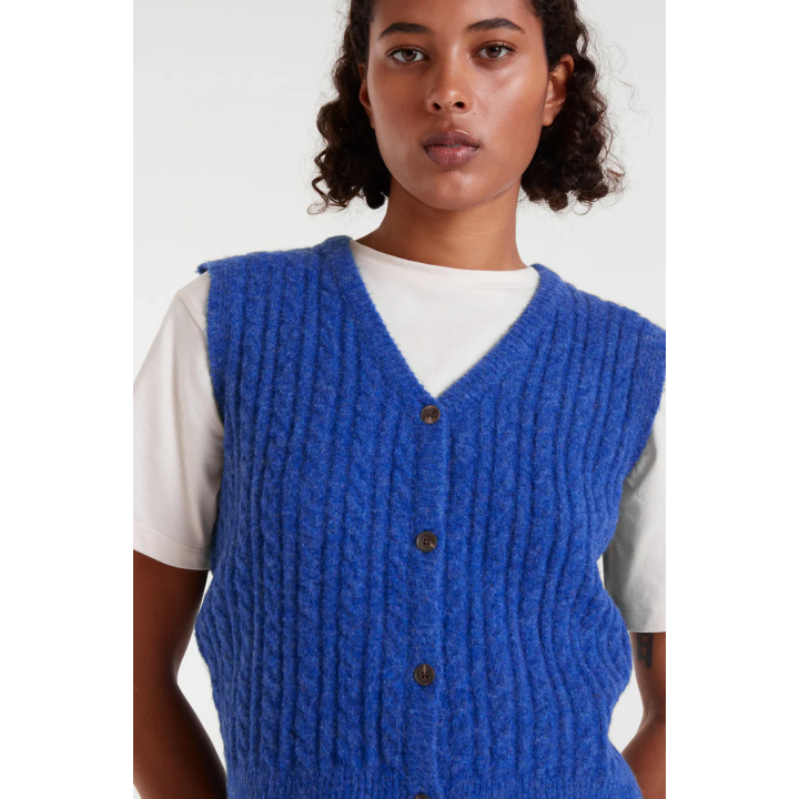 Compania Fantastica vest Blue knitted - 54C/10278