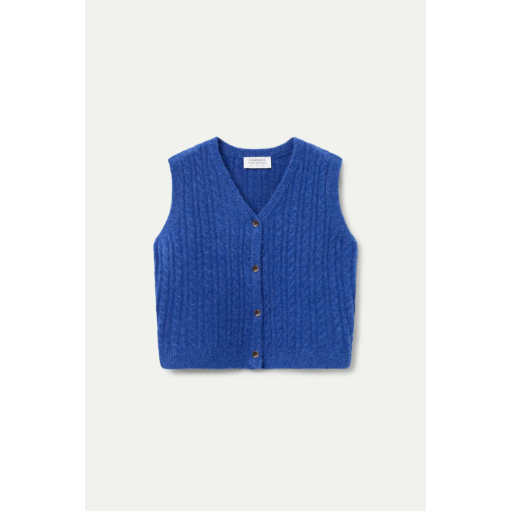 Compania Fantastica vest Blue knitted - 54C/10278