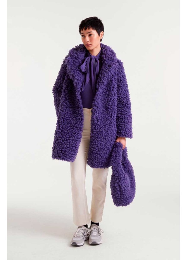 Compania Fantastica coat Purple sheepskin - 54C/11119