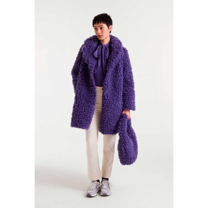 Compania Fantastica coat Purple sheepskin - 54C/11119