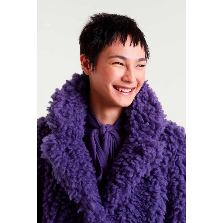 Compania Fantastica coat Purple sheepskin - 54C/11119