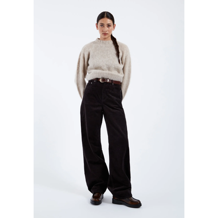 DR DENIM Pants W Donna High Relaxed Black Cord - 2230101102 102 264