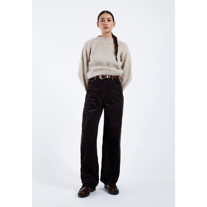 DR DENIM Pants W Donna High Relaxed Black Cord - 2230101102 102 264