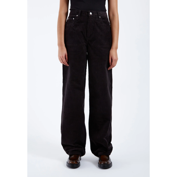 DR DENIM Pants W Donna High Relaxed Black Cord - 2230101102 102 264