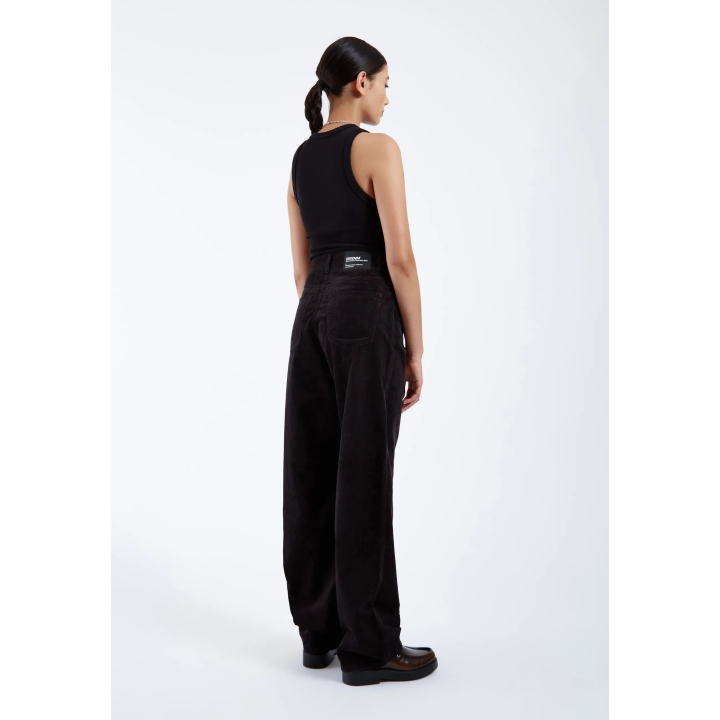 DR DENIM Pants W Donna High Relaxed Black Cord - 2230101102 102 264