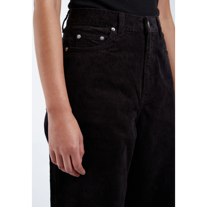 DR DENIM Pants W Donna High Relaxed Black Cord - 2230101102 102 264