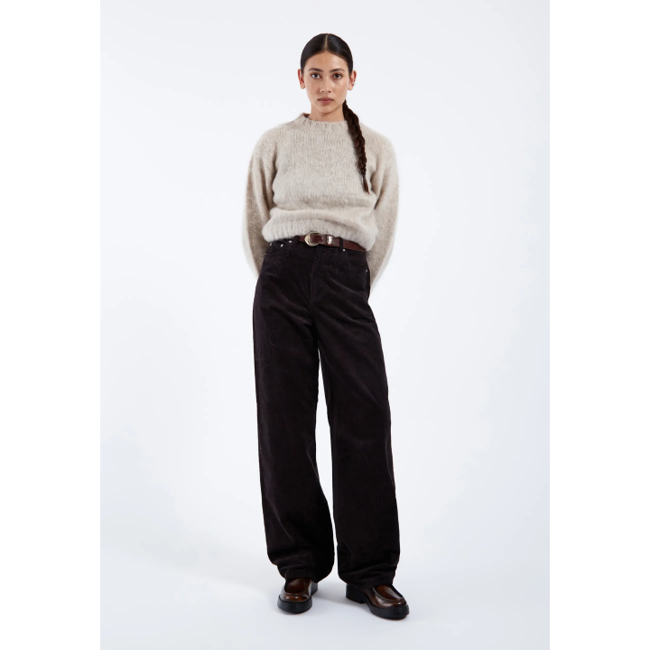 DR DENIM Pants W Donna High Relaxed Black Cord - 2230101102 102 264