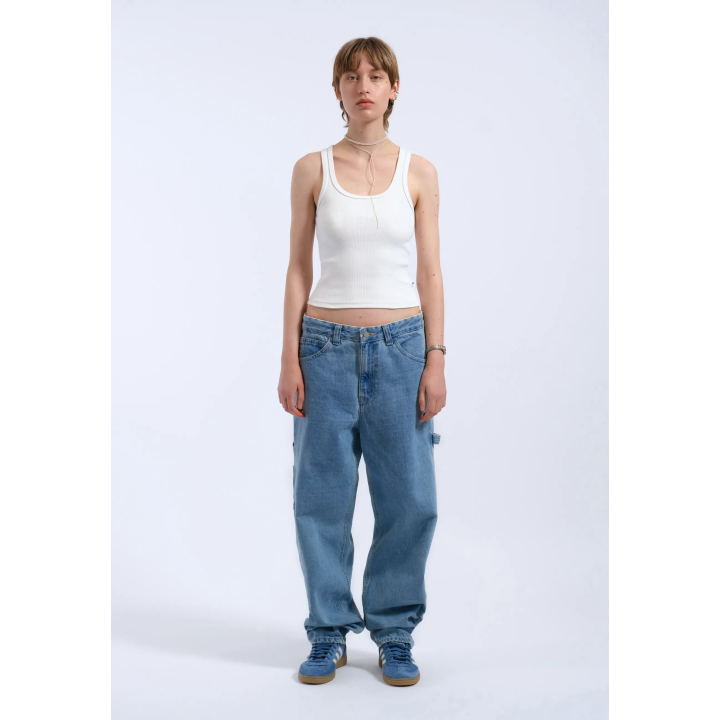 DR DENIM Pants W Faye Worker Baggy Stream Sky Retro Contrast - 2230105 L37 044