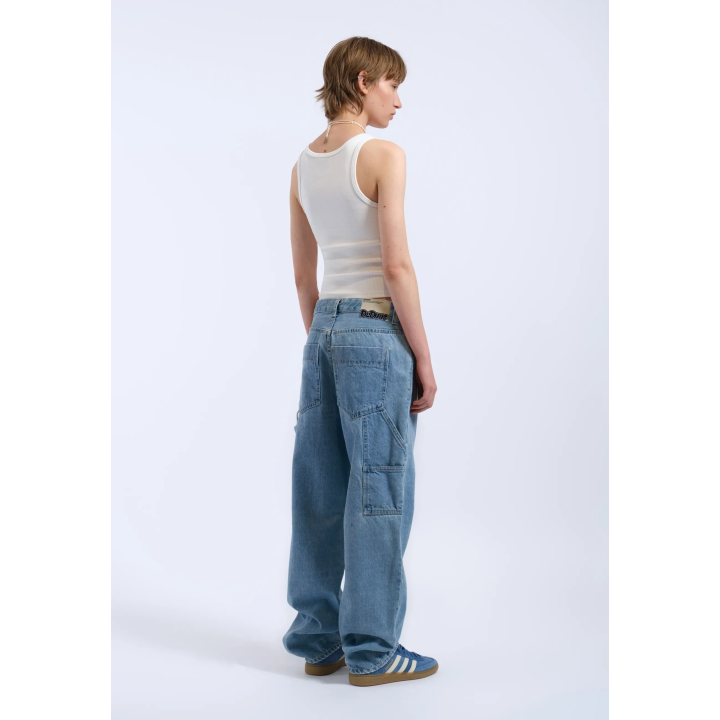 DR DENIM Pants W Faye Worker Baggy Stream Sky Retro Contrast - 2230105 L37 044