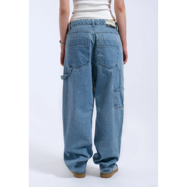 DR DENIM Pants W Faye Worker Baggy Stream Sky Retro Contrast - 2230105 L37 044