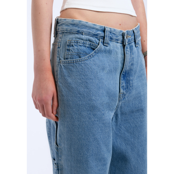 DR DENIM Pants W Faye Worker Baggy Stream Sky Retro Contrast - 2230105 L37 044