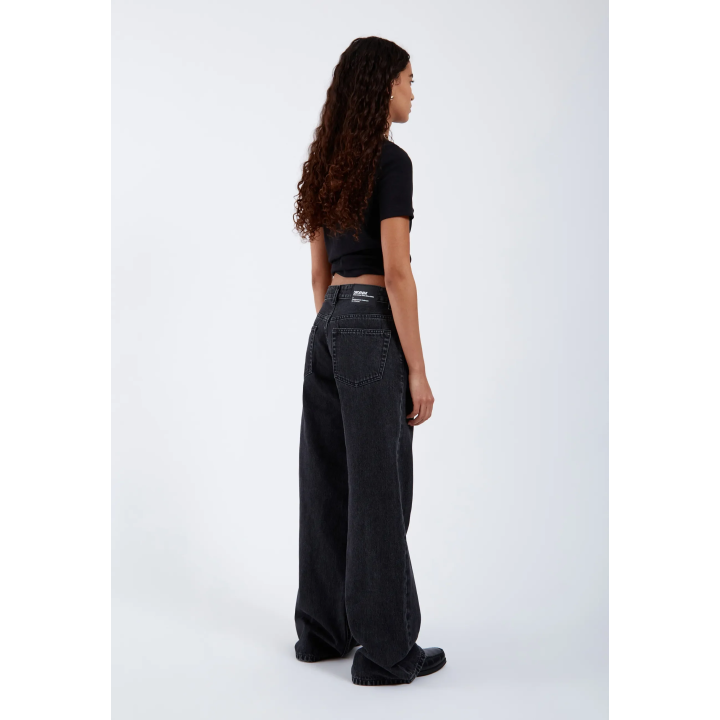 DR DENIM Pants W Rhue Low Wide Retro Black - 2510101 A58 254