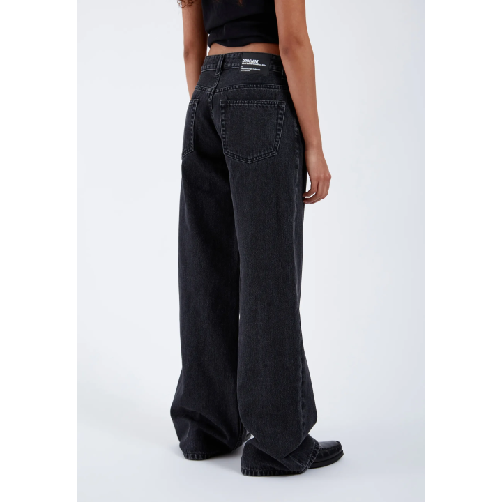 DR DENIM Pants W Rhue Low Wide Retro Black - 2510101 A58 254