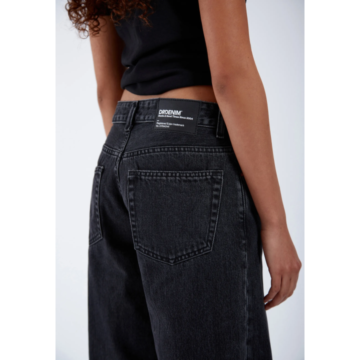 DR DENIM Pants W Rhue Low Wide Retro Black - 2510101 A58 254