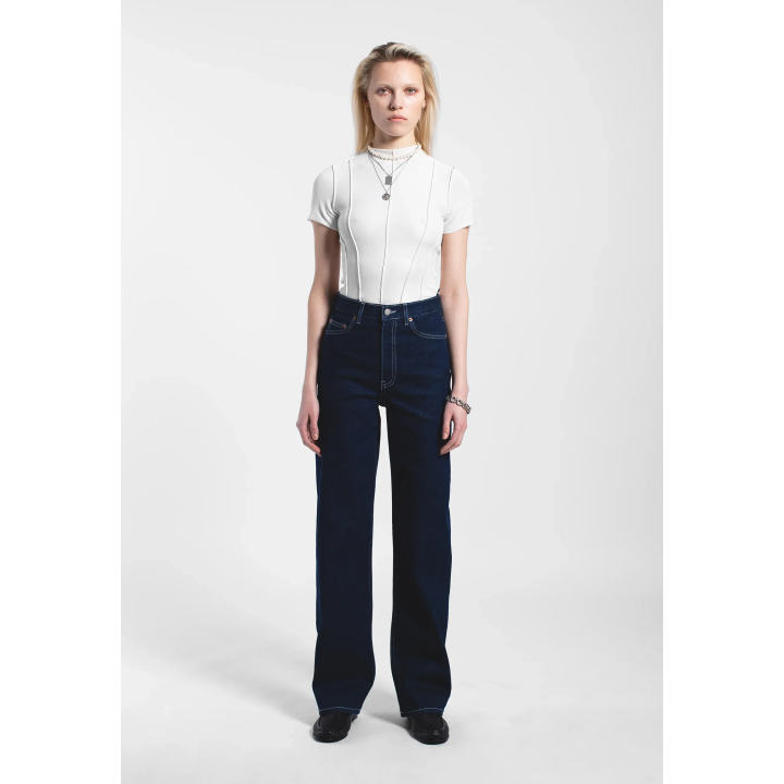 DR DENIM Pants W Echo High Straight Bay Rinse Contrast - 2010108 L52 274