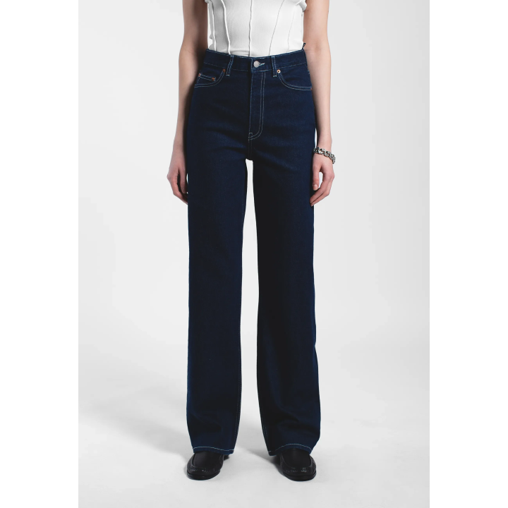 DR DENIM Pants W Echo High Straight Bay Rinse Contrast - 2010108 L52 274