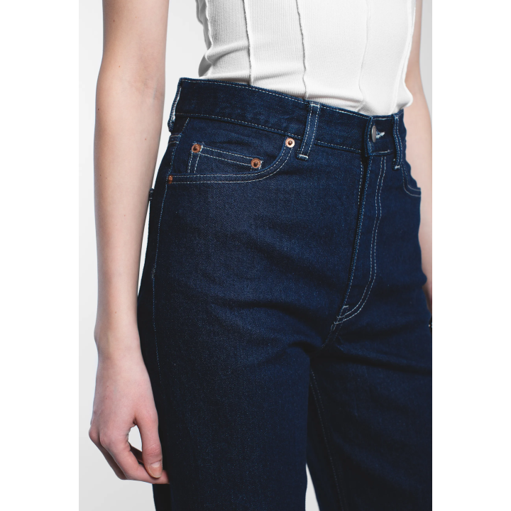 DR DENIM Pants W Echo High Straight Bay Rinse Contrast - 2010108 L52 274