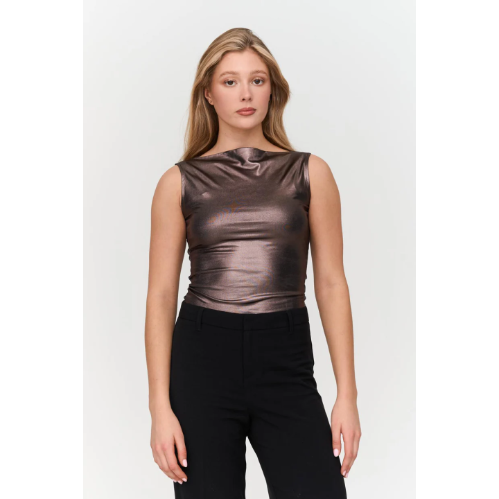 24 Colours Top in metallic fabric - 12436.br