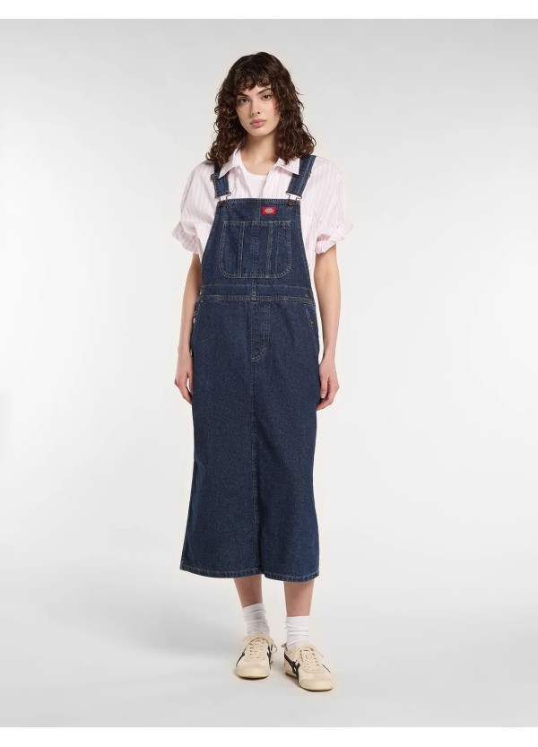DICKIES DENIM BIB DRESS W DARK INDIGO - DK0A88IP0DD1