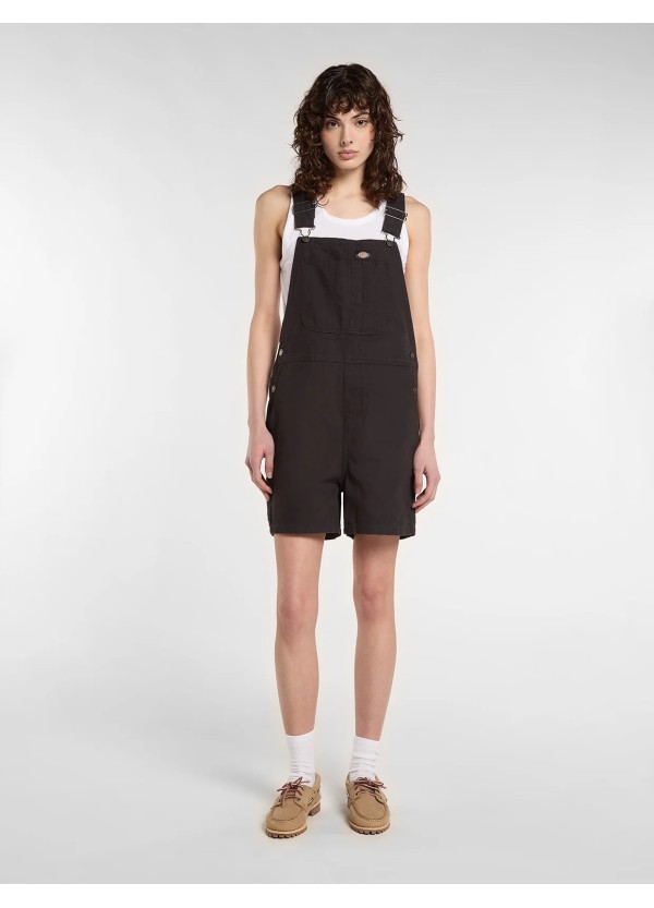 DICKIES SHORTS LIGHTWEIGHT CANVAS BIB W BLACK - DK0A885GBLK1