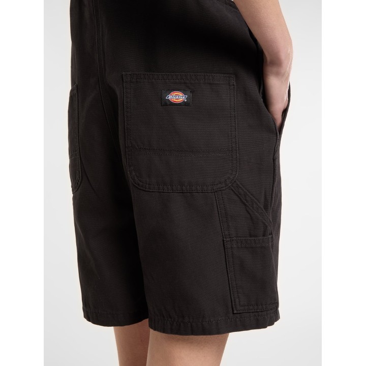 DICKIES SHORTS LIGHTWEIGHT CANVAS BIB W BLACK - DK0A885GBLK1