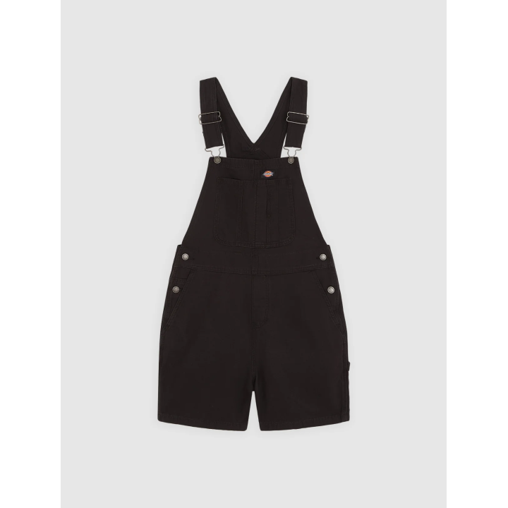 DICKIES SHORTS LIGHTWEIGHT CANVAS BIB W BLACK - DK0A885GBLK1