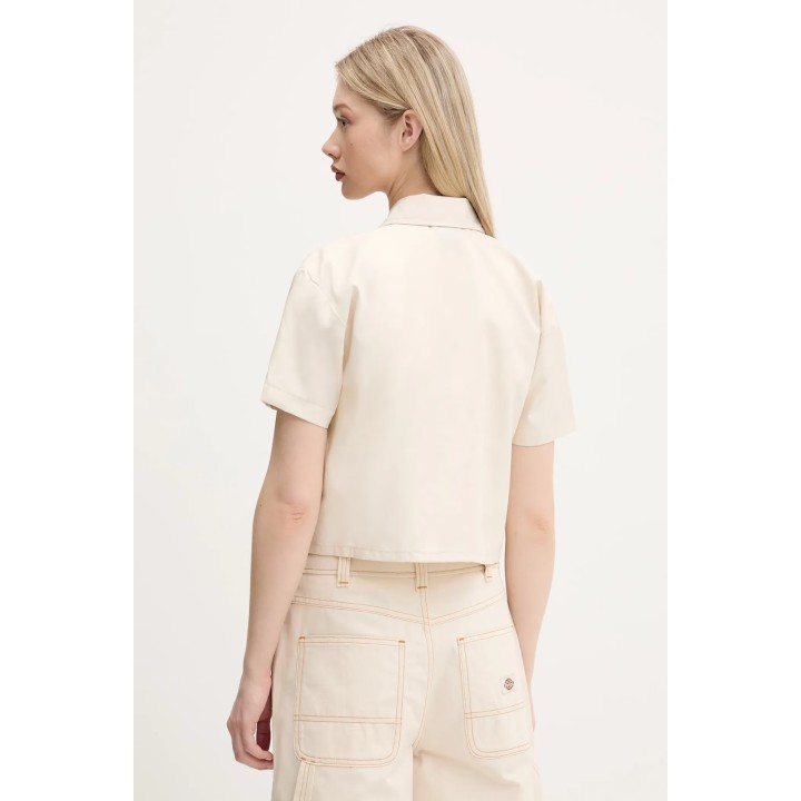 DICKIES WORK SHIRT CROPPED SS W WHITECAP GRAY - DKDFS573F901