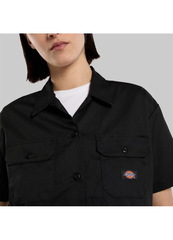 DICKIES WORK SHIRT CROPPED SS W BLACK - DKDFS573BLK1