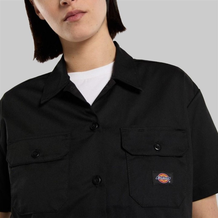 DICKIES WORK SHIRT CROPPED SS W BLACK - DKDFS573BLK1
