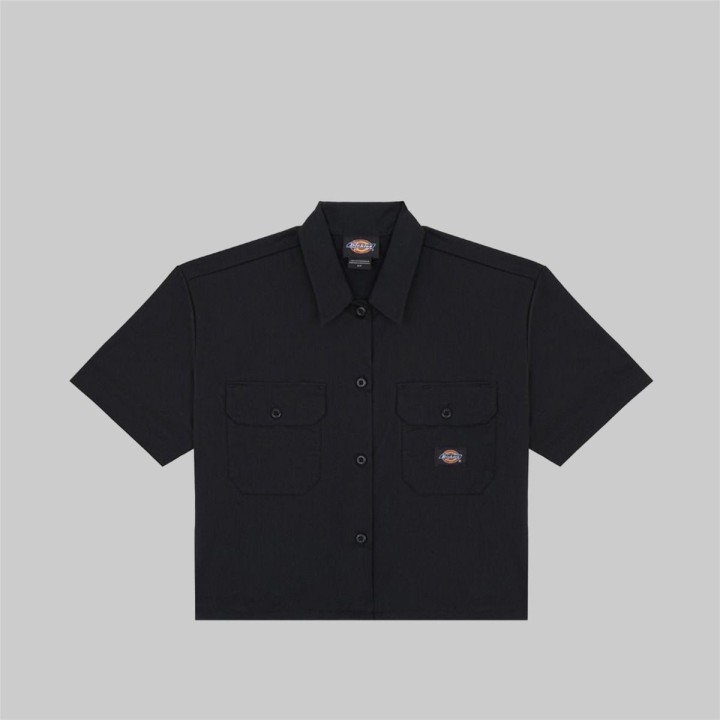 DICKIES WORK SHIRT CROPPED SS W BLACK - DKDFS573BLK1