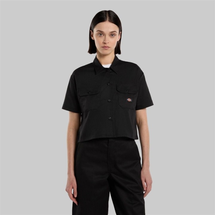 DICKIES WORK SHIRT CROPPED SS W BLACK - DKDFS573BLK1