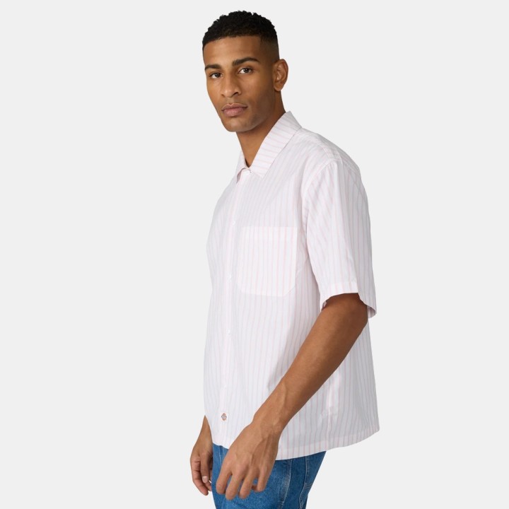 DICKIES VENEDOCIA STRIPE SHIRT SS WHITE - DK0A88GU0WH1