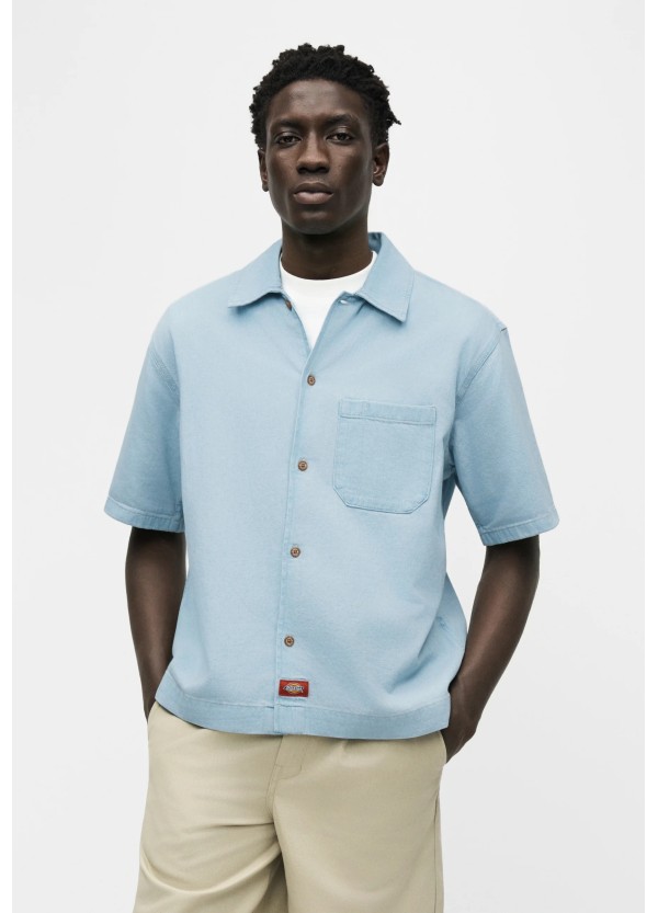 Dickies DENIM SHIRT SS FOG BLUE - DK0A88PH0FE1