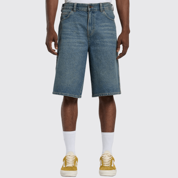 DICKIES M 958 13 INCH LOOSE SHORT JEANS KHAKI TINTED BLUE - DK0A88JPL231