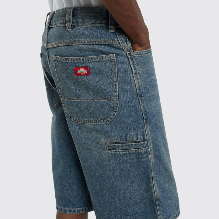 DICKIES M 958 13 INCH LOOSE SHORT JEANS KHAKI TINTED BLUE - DK0A88JPL231