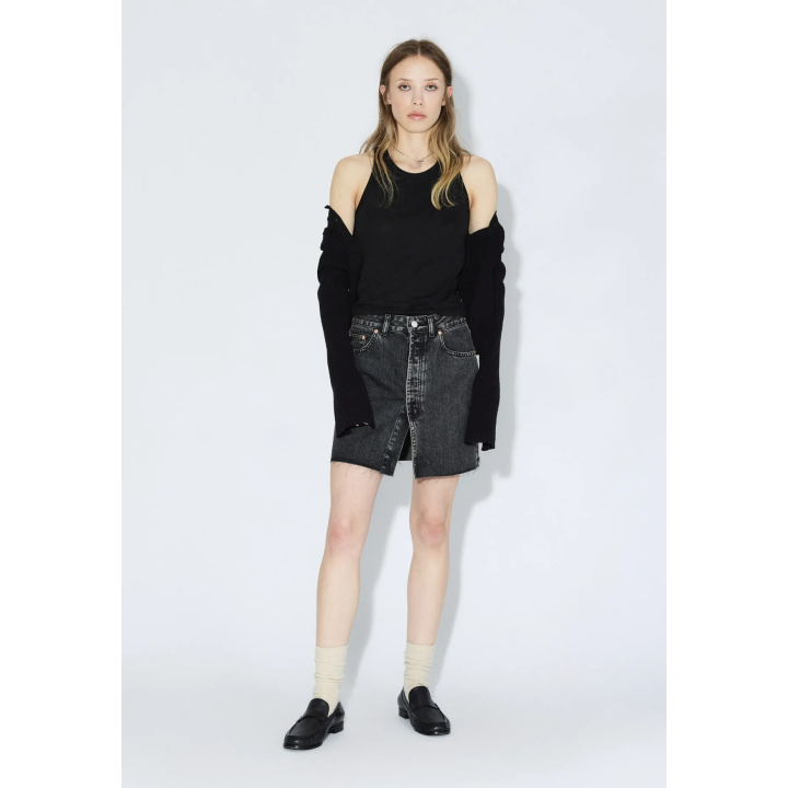 Dr Denim Skirt Ara Aged Black - 2610108