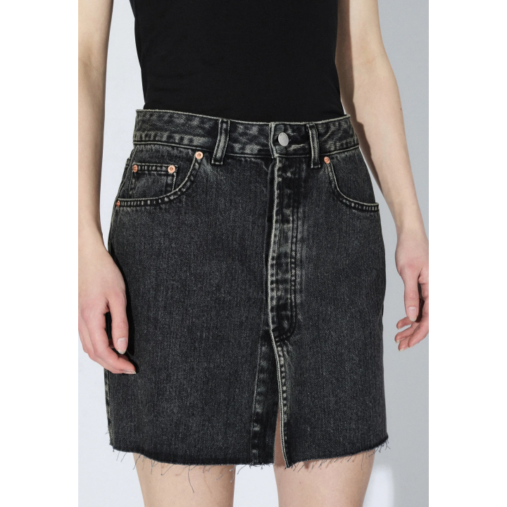 Dr Denim Skirt Ara Aged Black - 2610108