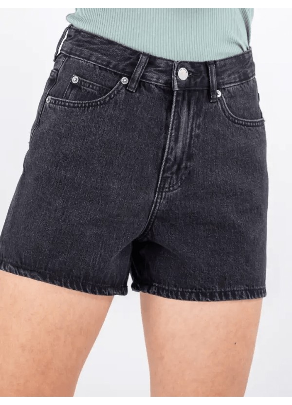 Dr Denim W Shorts Nora Tar Aged Black- 1930128