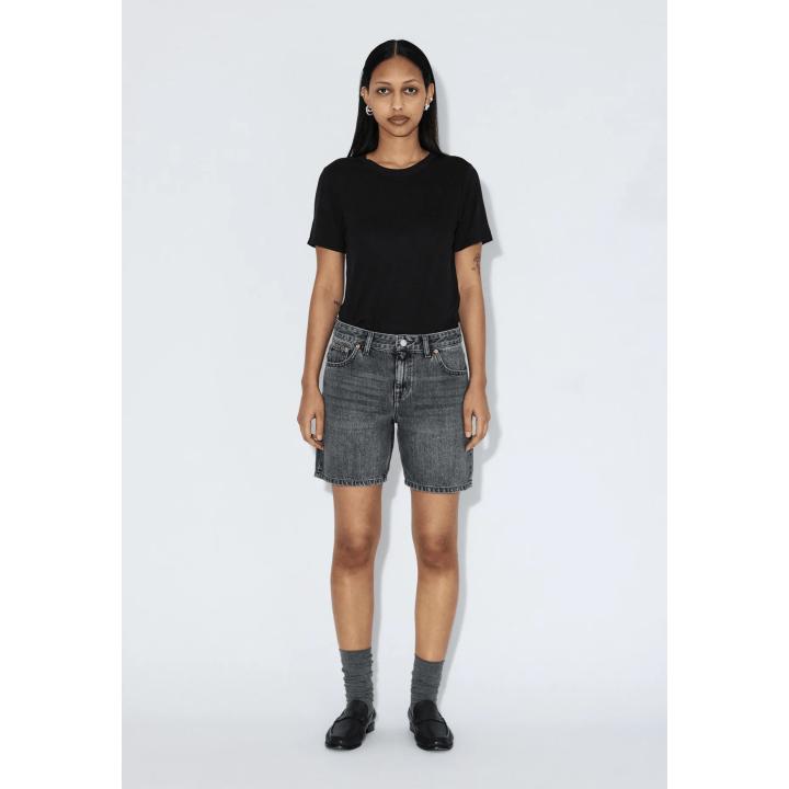 Dr Denim W Shorts Hill Mid Grey - 2430112