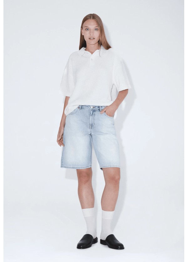 Dr Denim W Asra Shorts Stream Light Fade - 2610102