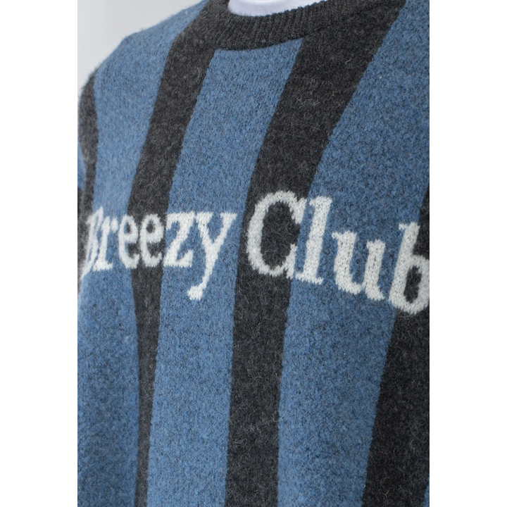 KAOTIKO BREEZE CLUB STRIPED SWEATER BLACK/NAVY - AT004-01-1910
