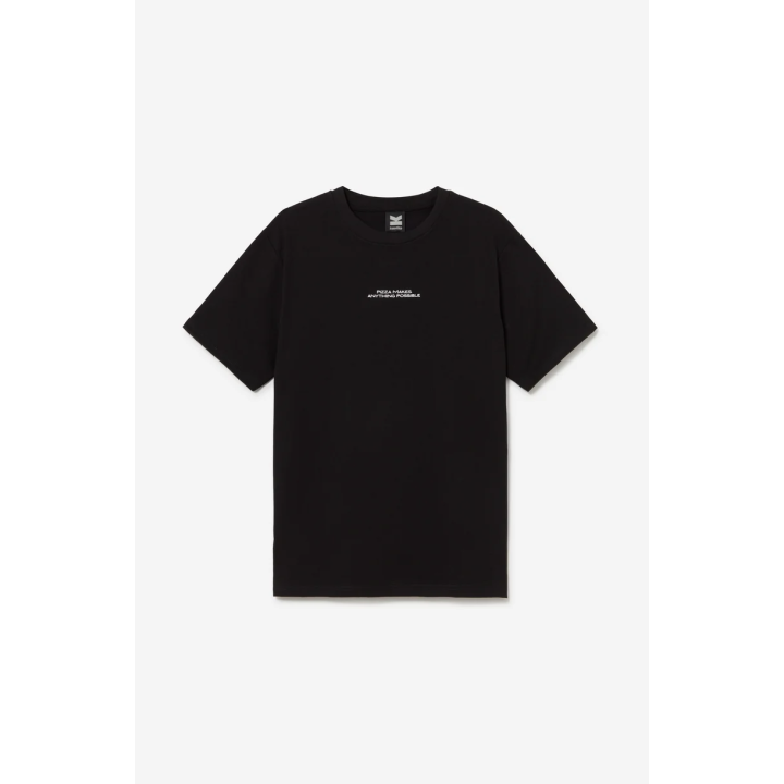 KAOTIKO T-SHIRT REGULAR PIZZA MAKES ANYTHING BLACK - AT075-01-G002