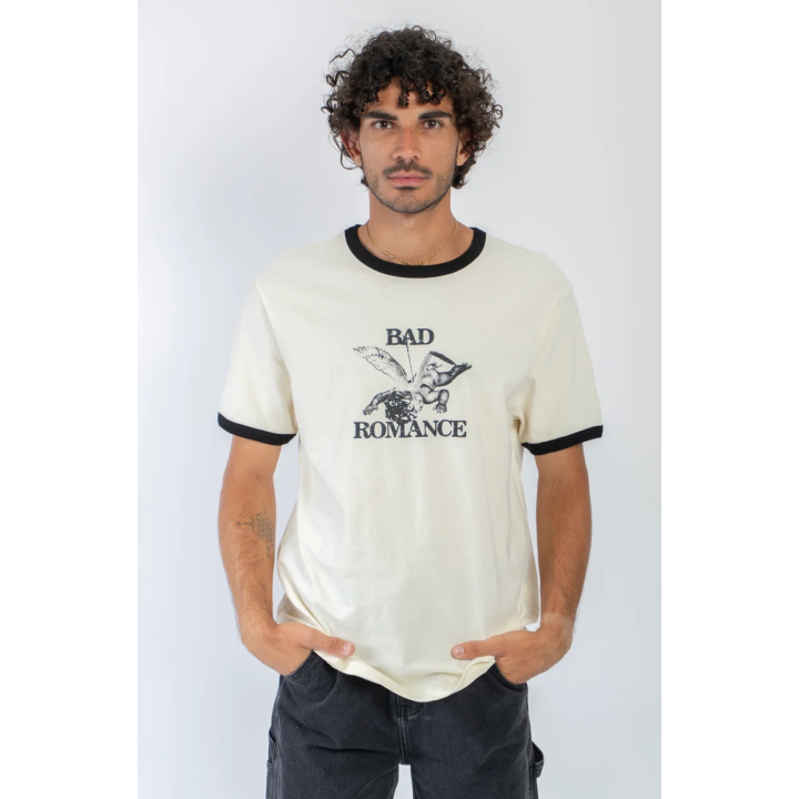 KAOTIKO T-SHIRT CUPID BAD ROMANCE IVORY/BLACK/SAND - AT085-01-G002